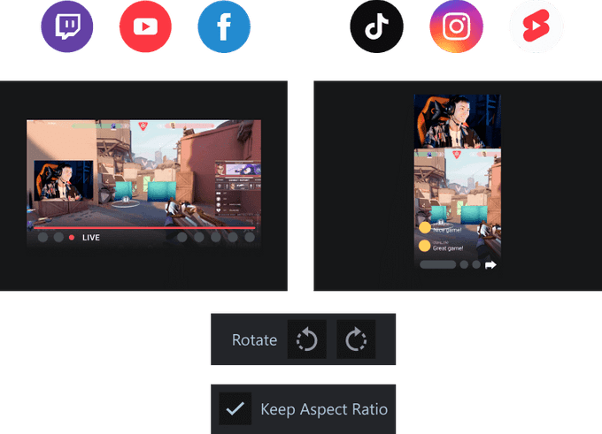 Broadcaster can transform your streams into viral tiktoks and shorts