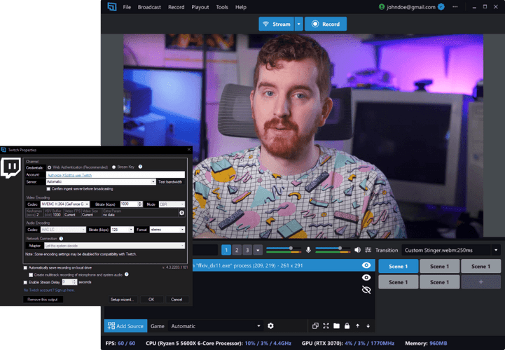 XSplit Broadcaster is the most powerful live streaming software
