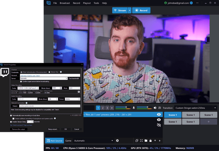 XSplit Broadcaster is the most powerful live streaming software