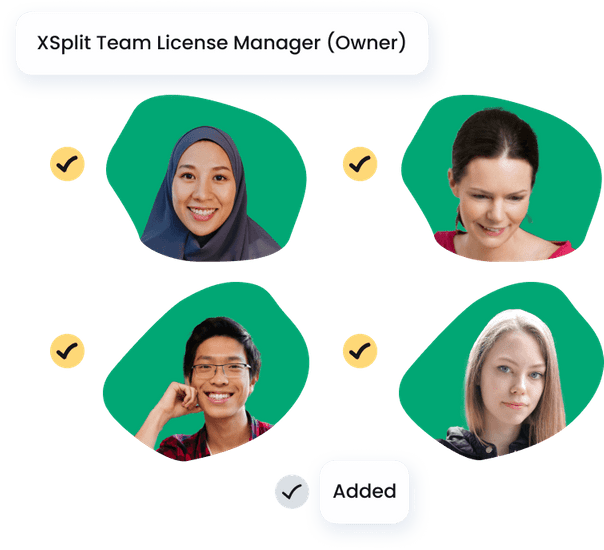 Com o gerenciador de licenças para equipes do XSplit, você pode coordenar a aparência da instituição inteira para ter uma identidade visual consistente