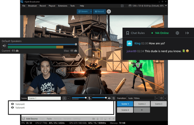 XSplit Broadcaster has the best features for Twitch streamers