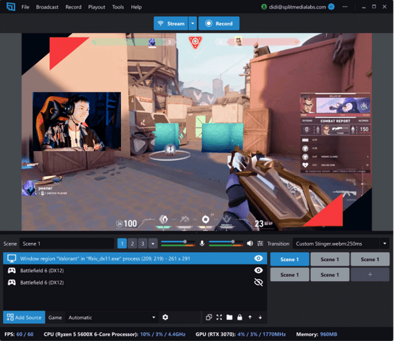 Live Streaming Software for YouTube | XSplit Broadcaster