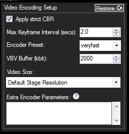 Video Encoding Setup