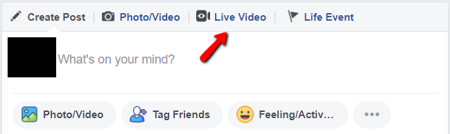Facebook live video