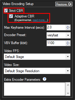 XSplit Broadcaster Video Encoding Setup