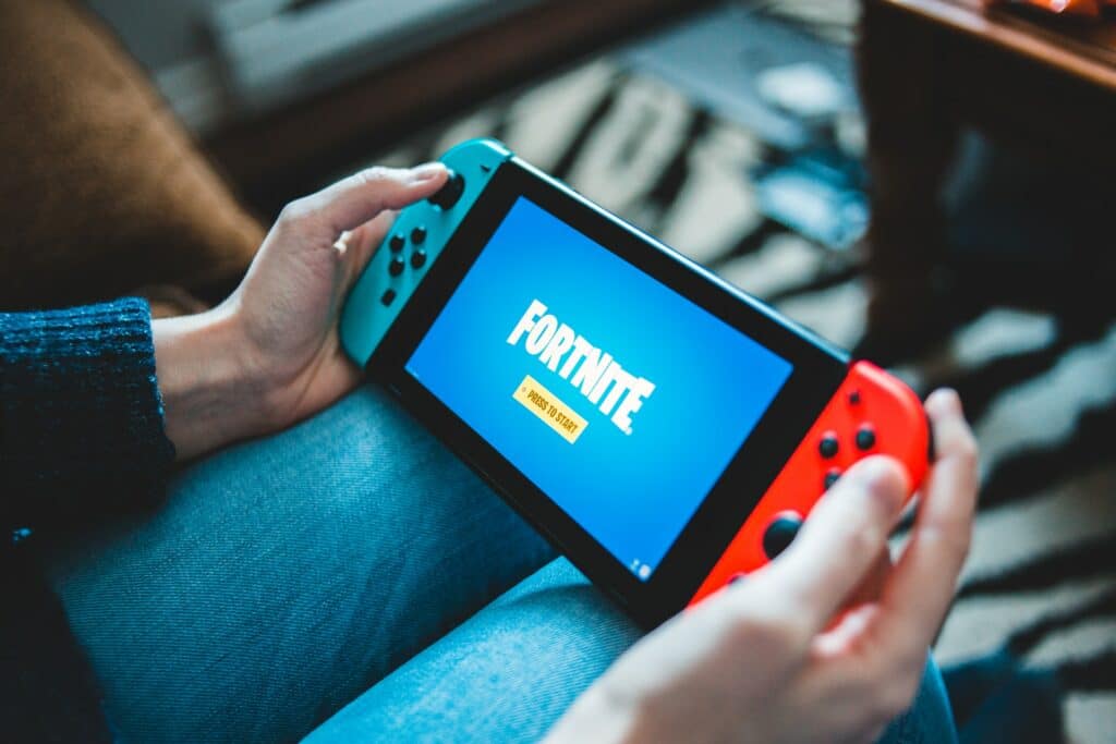 Fortnite being played on a Nintendo Switch would be great for online team building.
