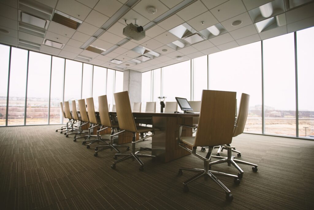 A conference room as a free webcam background
