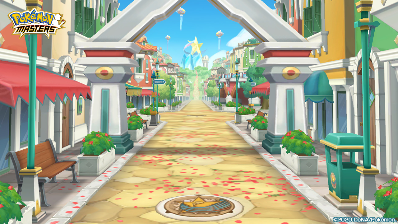 A city from Pokemon Masters as a free webcam backgrounds