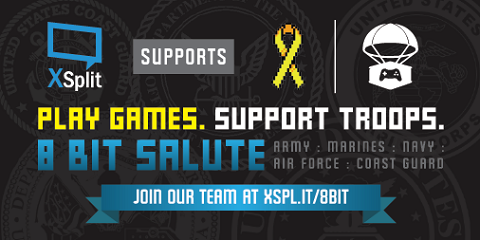 XSplit supports 8-Bit Salute