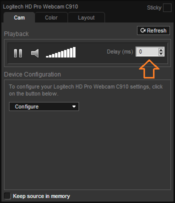 Logitech HD Pro Webcam C910 Settings